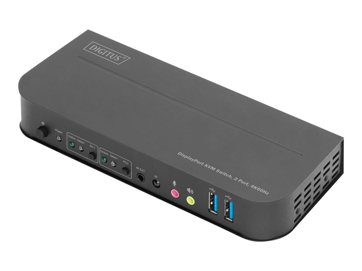 Digitus DS12850 KVMSwitch 2Port 4K60Hz 2x DP 1x DPHDMI