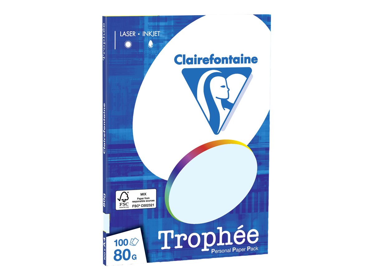 Clairefontaine Kopierpapier Trophée hellblau DIN A4 80 g/qm 100 Blatt