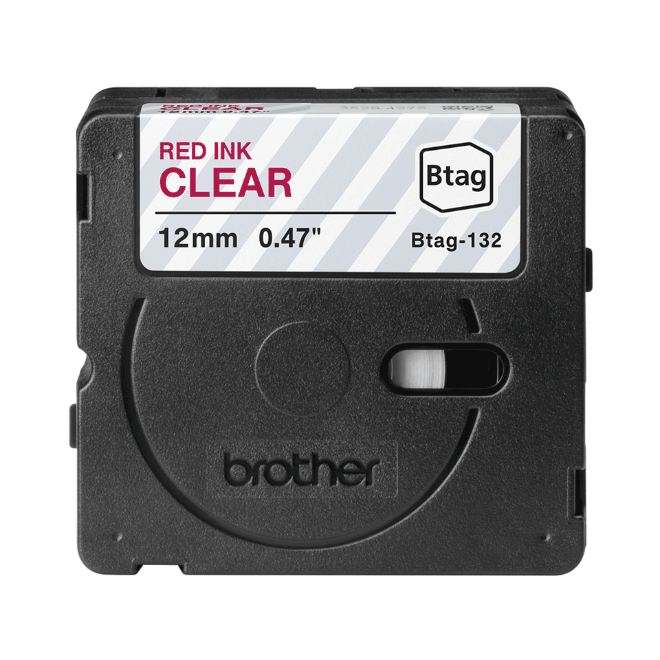 Brother BTAG-132 Rot auf durchsichtig
