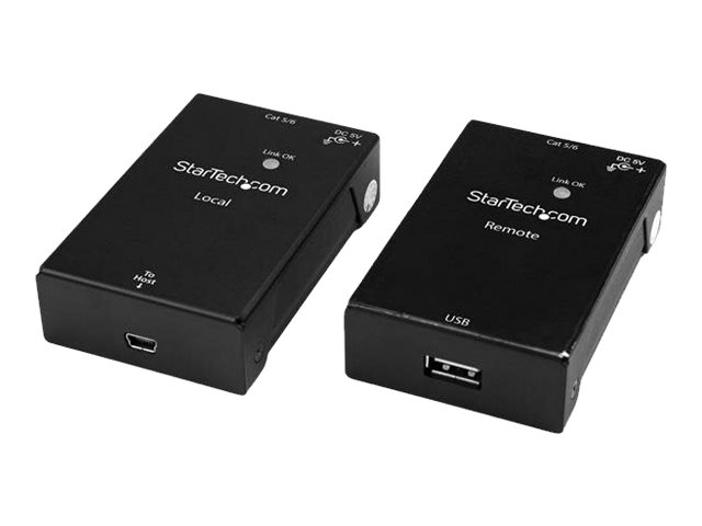 STARTECH.COM 1 Port USB 2.0 over Cat5 oder Cat6 Extender Kit - USB Extender - USB zu Ethernet Extender - 50m STARTECH.COM 1 Port USB 2.0 over Cat5 oder Cat6 Extender Kit - USB Extender - USB zu Ethernet Extender - 50m