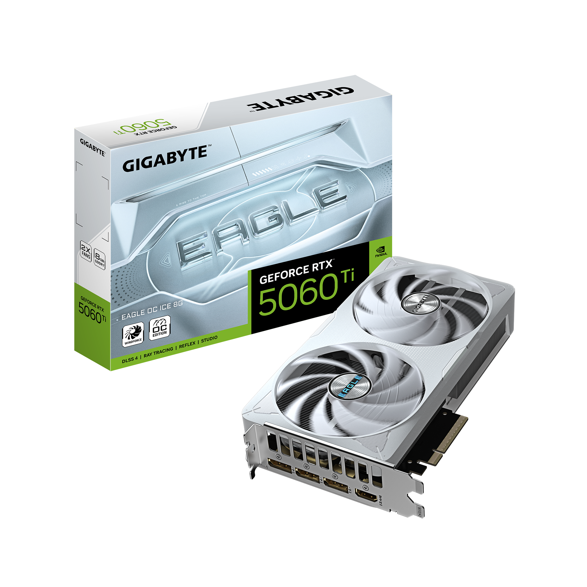 GIGABYTE GeForce RTX 5060 Ti EAGLE OC ICE 8GB GDDR7 3xDP 1xHDMI VGA