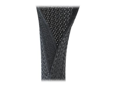 Geflechtschlauch mit Klettverschluss 10 m x 19 mm schwarz
