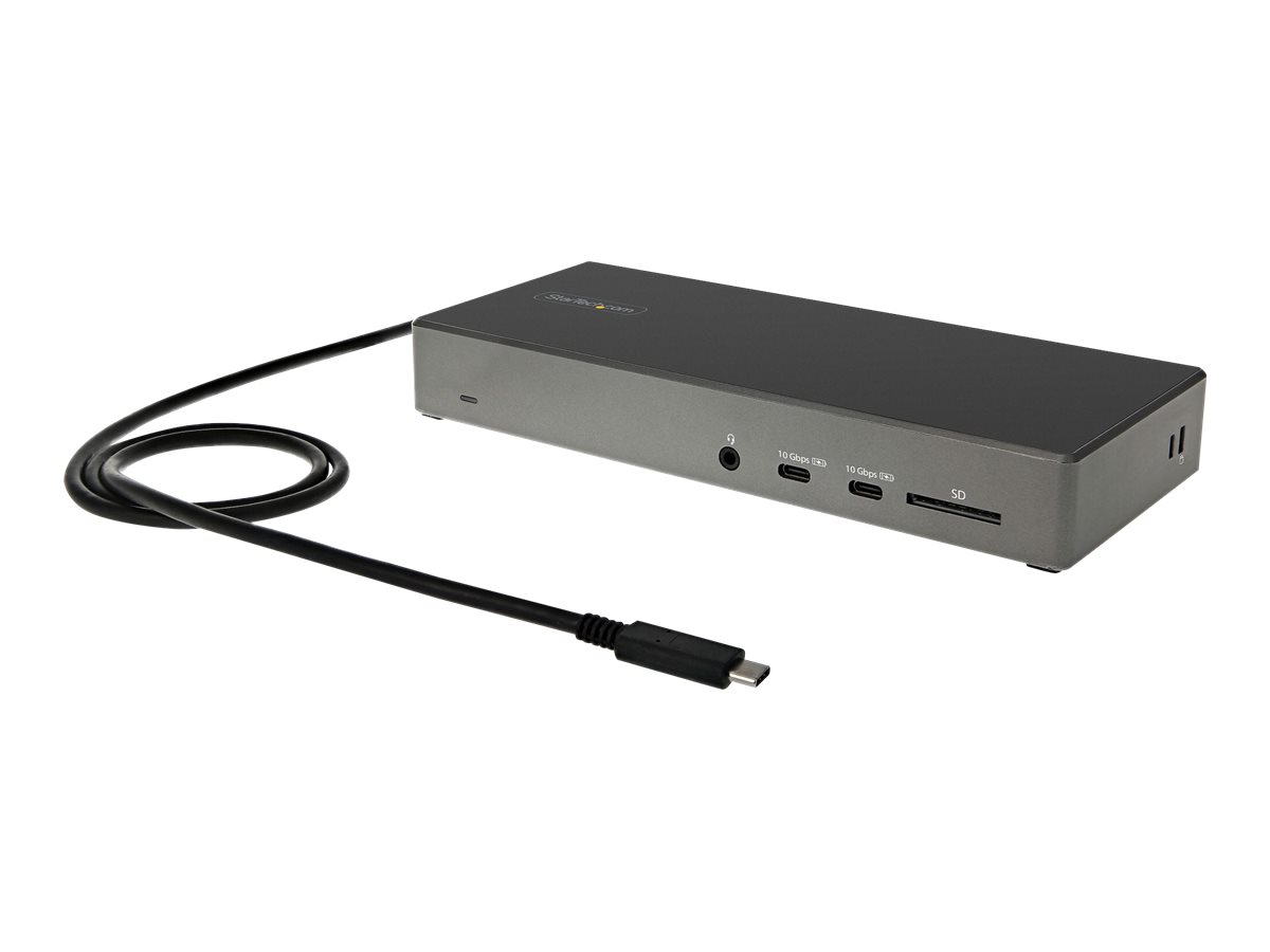 STARTECH.COM Triple 4K Monitor USB C Docking Station 100W Power Delivery 2x DisplayPort 1.4 & HDMI 2.0 6x USB Hub 2x 10Gbit/s STARTECH.COM Triple 4K Monitor USB C Docking Station 100W Power Delivery 2x DisplayPort 1.4 & HDMI 2.0 6x USB Hub 2x 10Gbit/s