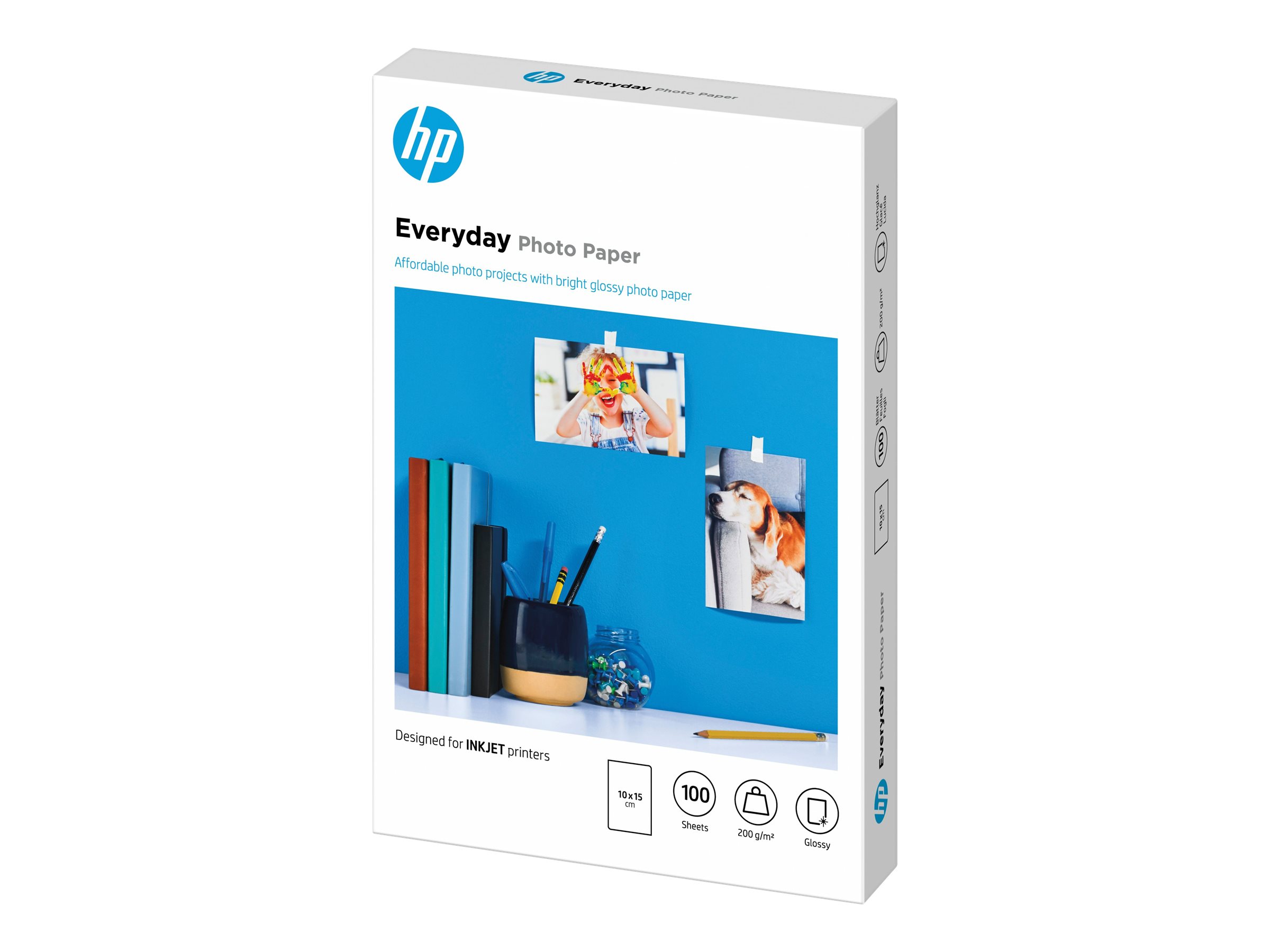 HP Everyday  glaenzend  Foto Papier weiss 200g/m2 100x150mm 100 Blatt 1er-Pack HP Everyday  glaenzend  Foto Papier weiss 200g/m2 100x150mm 100 Blatt 1er-Pack
