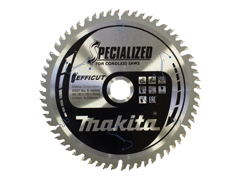 makita B-69864 EFFICUT Kreissägeblatt 165,0 mm, 60 Zähne makita B-69864 EFFICUT Kreissägeblatt 165,0 mm, 60 Zähne