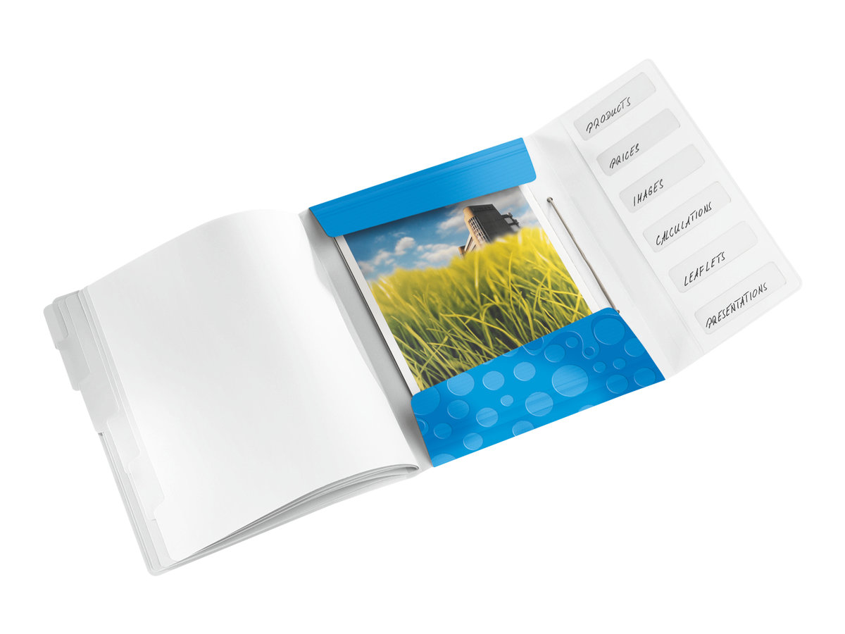 LEITZ Ordnungsmappe WOW 4633 6 Faecher blau