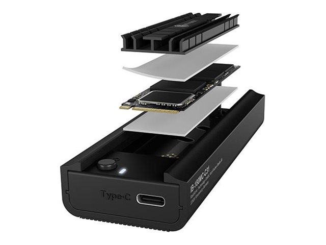 ICY BOX IB-180MC-C31 DockingStation M.2 NVMe und SATA SSD Hostanschluss ueber USB 3.2 Gen 2 Type-C oder Type-A bis zu 10 Gbit