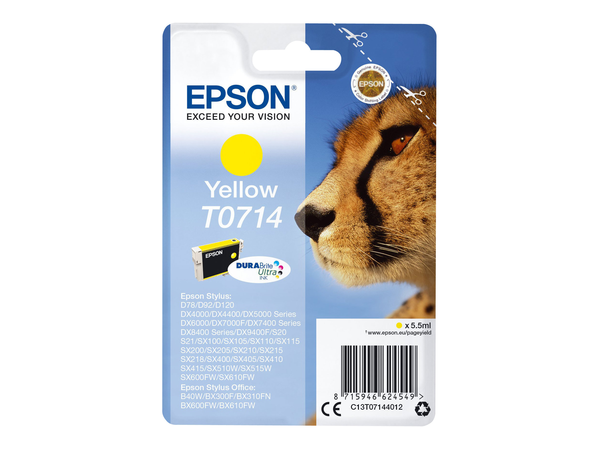 C13T07144012 EPSON DX Tinte yellow 475 C13T07144012 EPSON DX Tinte yellow 475