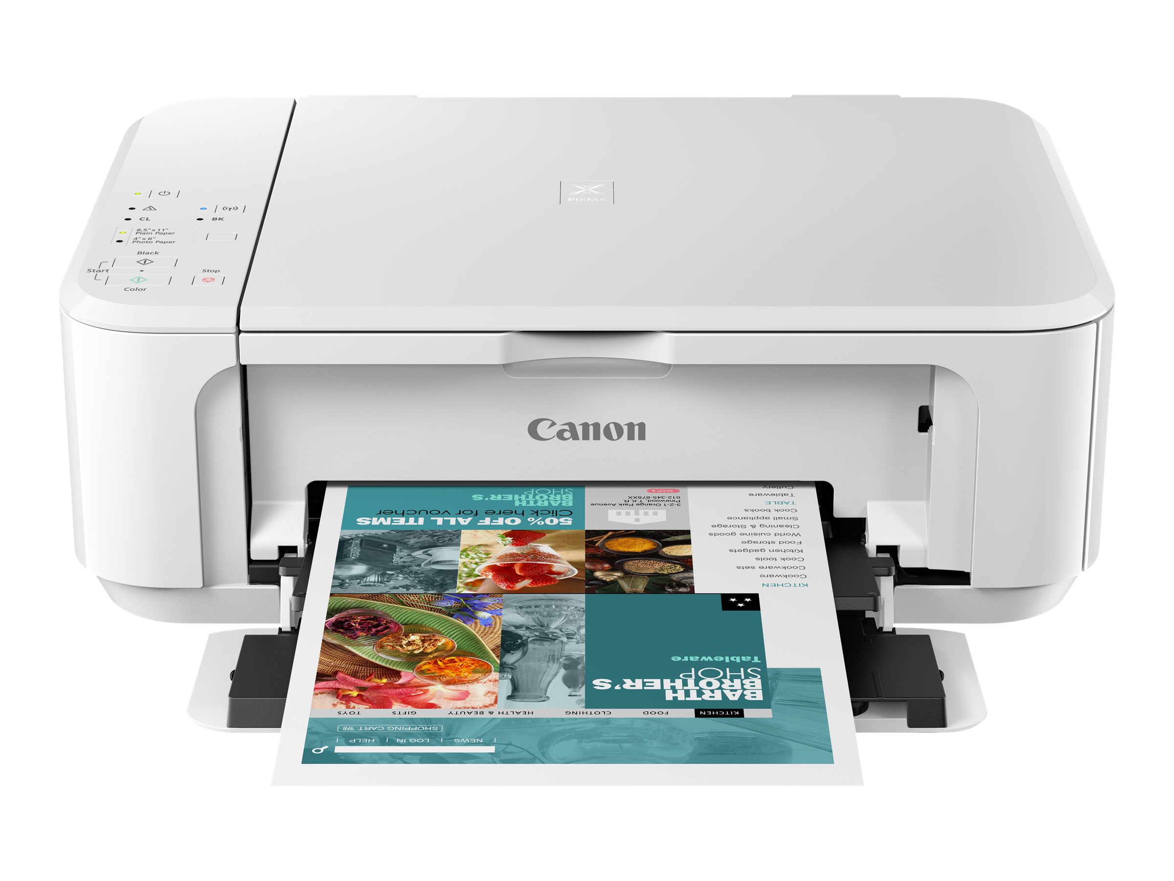 Canon PIXMA MG3650S 3 in 1 Tintenstrahl-Multifunktionsdrucker weiÃ