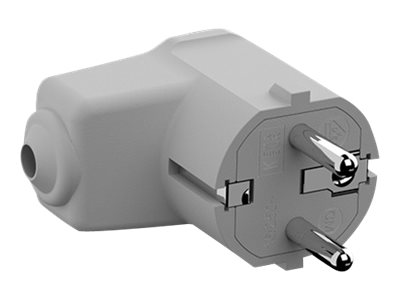 BACHMANN MontageWinkelstecker grau, CEE 77 2polig mit Schutzkontakt