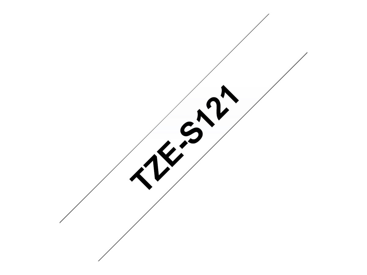 Brother Schriftband TZE-S121 P-Touch - 9 mm - Schwarz
