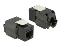 Delock Keystone RJ45 Buchse > LSA werkzeugfrei Cat.6A UTP schwarz Delock Keystone RJ45 Buchse > LSA werkzeugfrei Cat.6A UTP schwarz