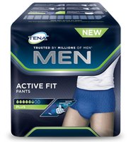 TENA Inkontinenzhosen MEN ACTIVE FIT PANTS PLUS L/XL Groesse L fuer Maenner, 8 St. TENA Inkontinenzhosen MEN ACTIVE FIT PANTS PLUS L/XL Groesse L fuer Maenner, 8 St.