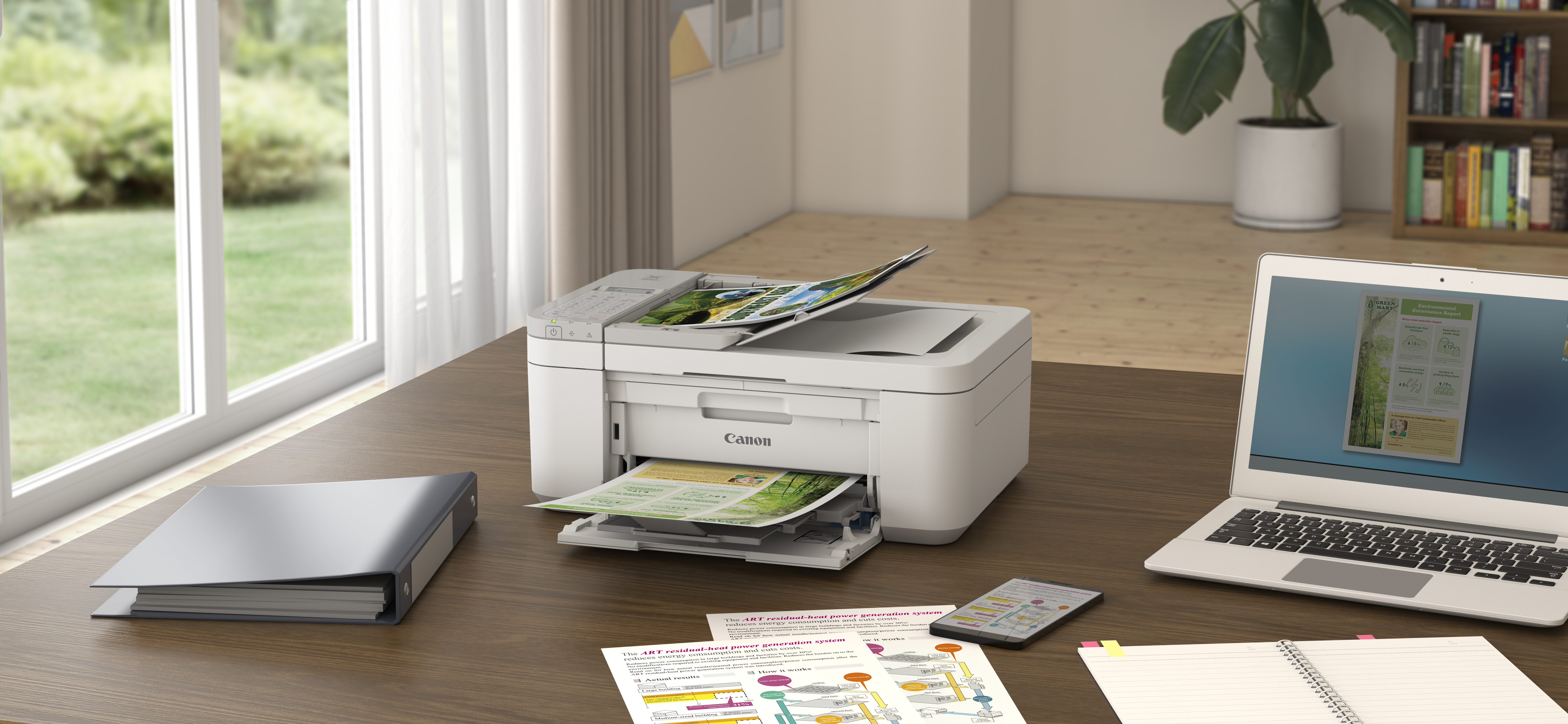 Canon PIXMA TR4756i 4 in 1 TintenstrahlMultifunktionsdrucker weiss