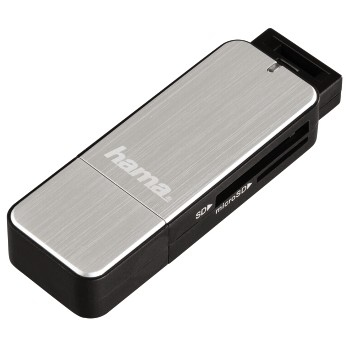 hama MultimicroSD, SD, MultiMediaCardKartenleser silber