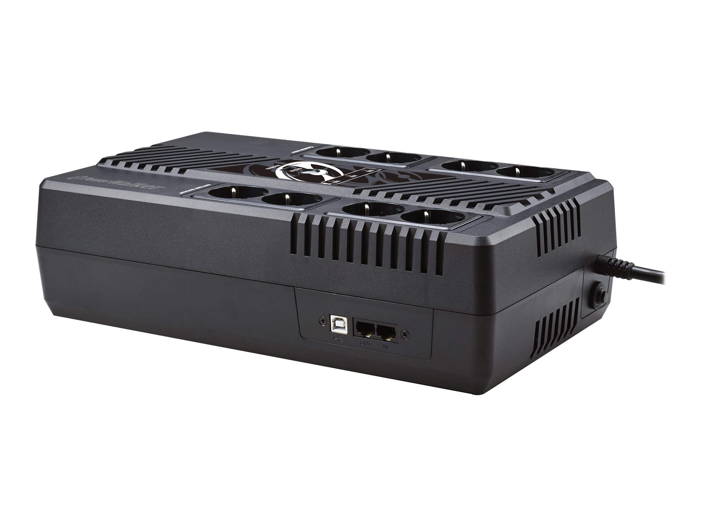 POWERWALKER VI 1000 MS 1000VA / 600W Line-Interactive USV Desktop Tisch AVR USB Ladegeraet