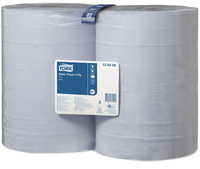 2 TORK Putztuchrollen Universal 320 2-lagig blau, 1.000 BlÃ¤tter