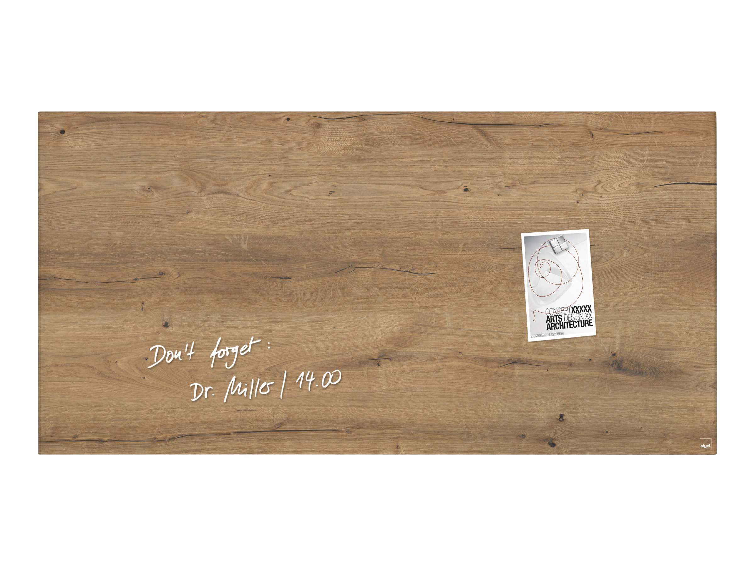 SIGEL Glas-Magnettafel artverum® 91,0 x 46,0 cm Natural Wood SIGEL Glas-Magnettafel artverum® 91,0 x 46,0 cm Natural Wood