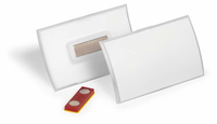 10 DURABLE CLICK FOLD Namensschilder mit Magnet 9,0 x 5,4 cm