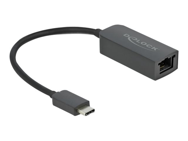 Delock Adapter USB Type-C Stecker zu 2,5 Gigabit LAN kompakt Delock Adapter USB Type-C Stecker zu 2,5 Gigabit LAN kompakt