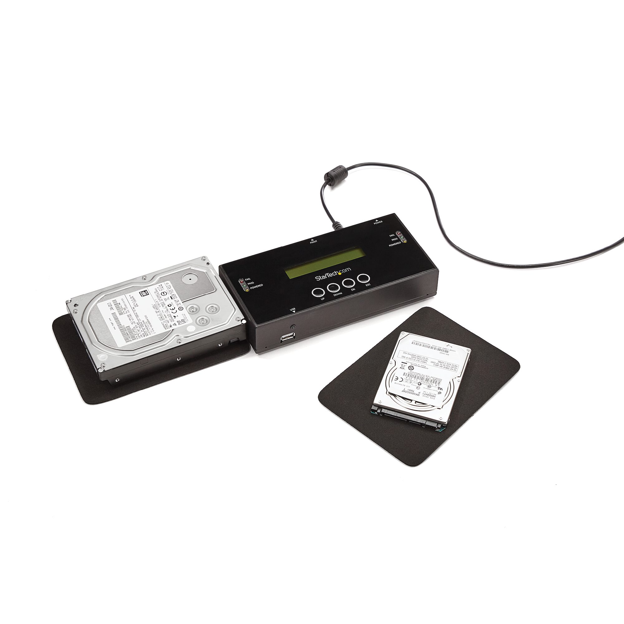 STARTECHCOM 11 Standalone Festplatten Duplizierer und Loescher fuer 2,5 3,5 Zoll SATA und SAS Laufwerke