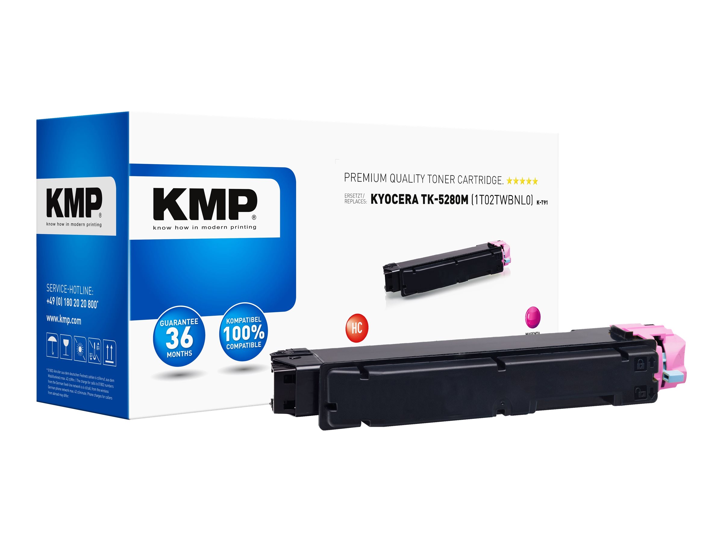 KMP K-T91 magenta Toner kompatibel zu KYOCERA TK-5280M KMP K-T91 magenta Toner kompatibel zu KYOCERA TK-5280M