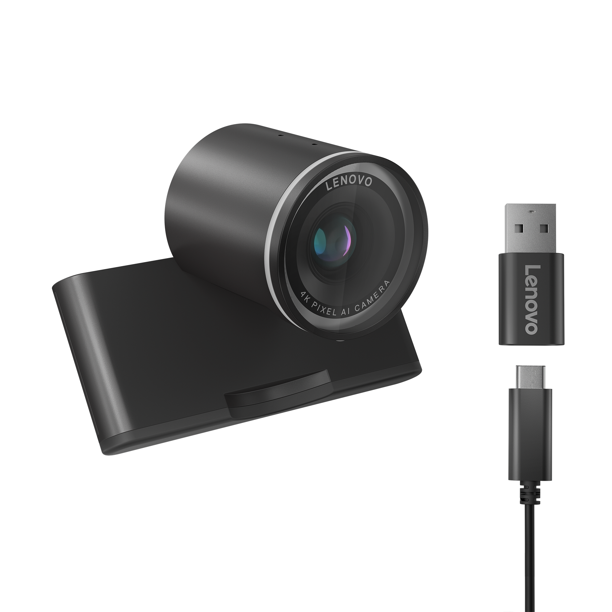 LENOVO 4K Pro Webcam 4K Adjustable FOV907865 Directional Microphone AutoFocus HDR AI FramingFace USBCA 15m Detachable Cable