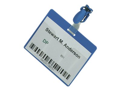 25 DURABLE Namensschilder mit Clip 9,0 x 6,0 cm