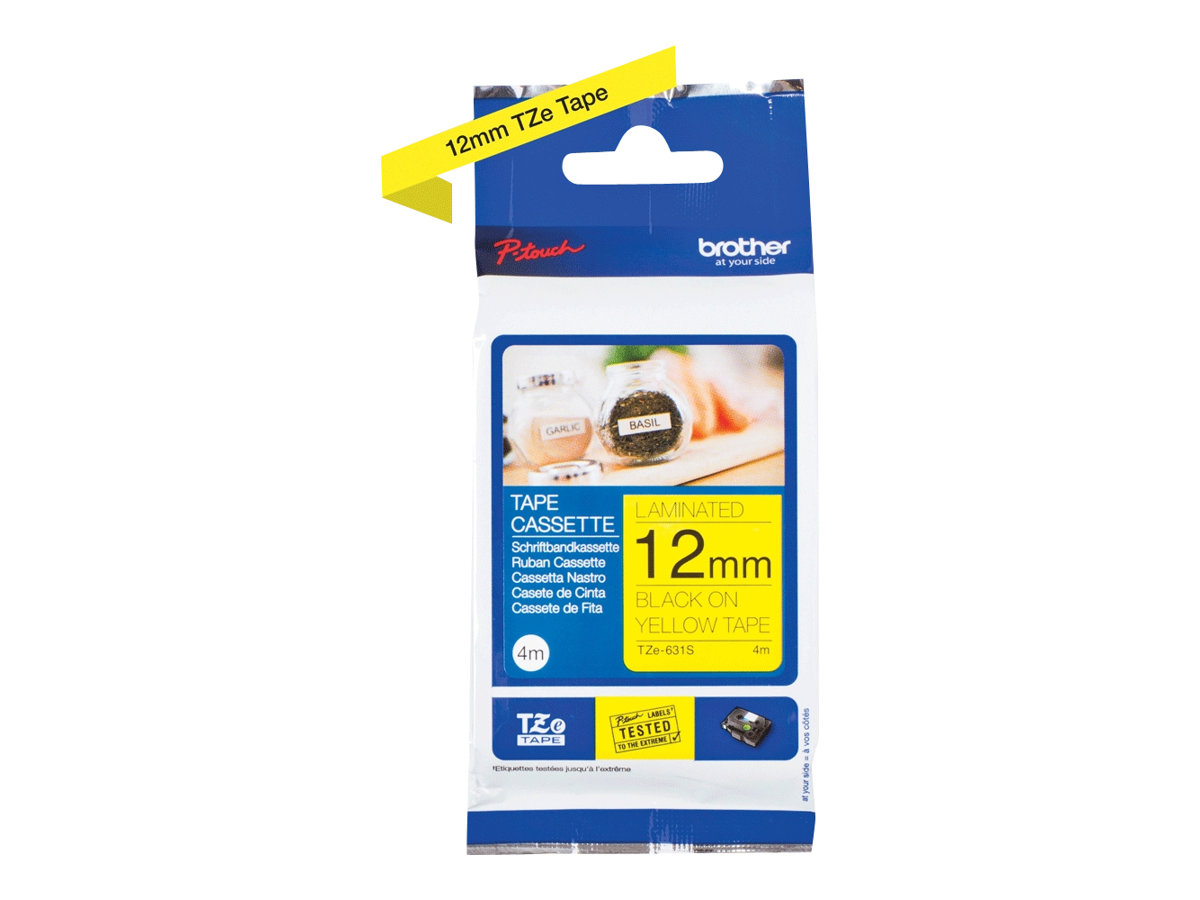 TZE631S BROTHER PTOUCH 12mm GELB-SCHW TZE631S BROTHER PTOUCH 12mm GELB-SCHW