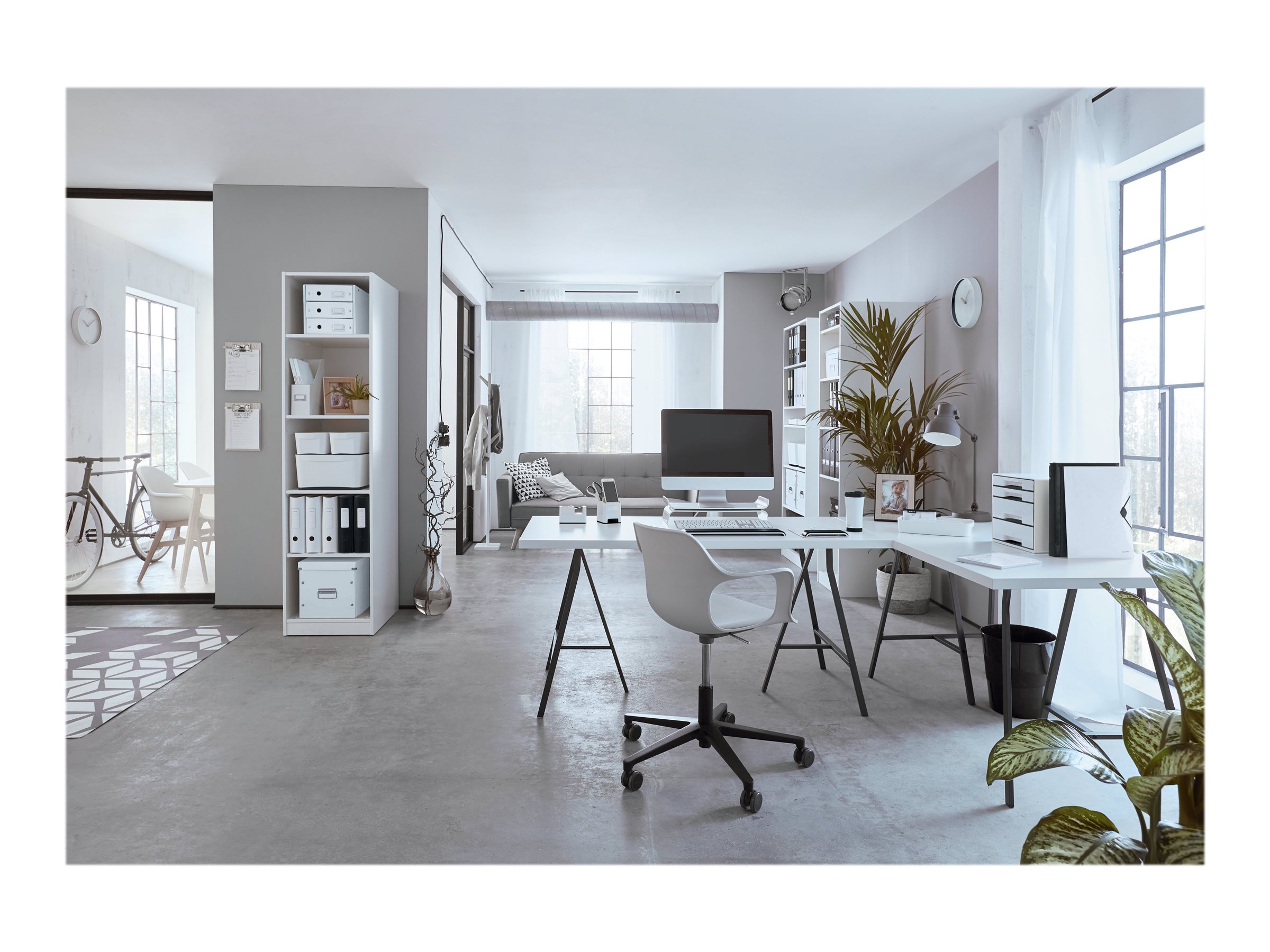 LEITZ Tischabroller WOW Duo Colour perlweiss/grau LEITZ Tischabroller WOW Duo Colour perlweiss/grau