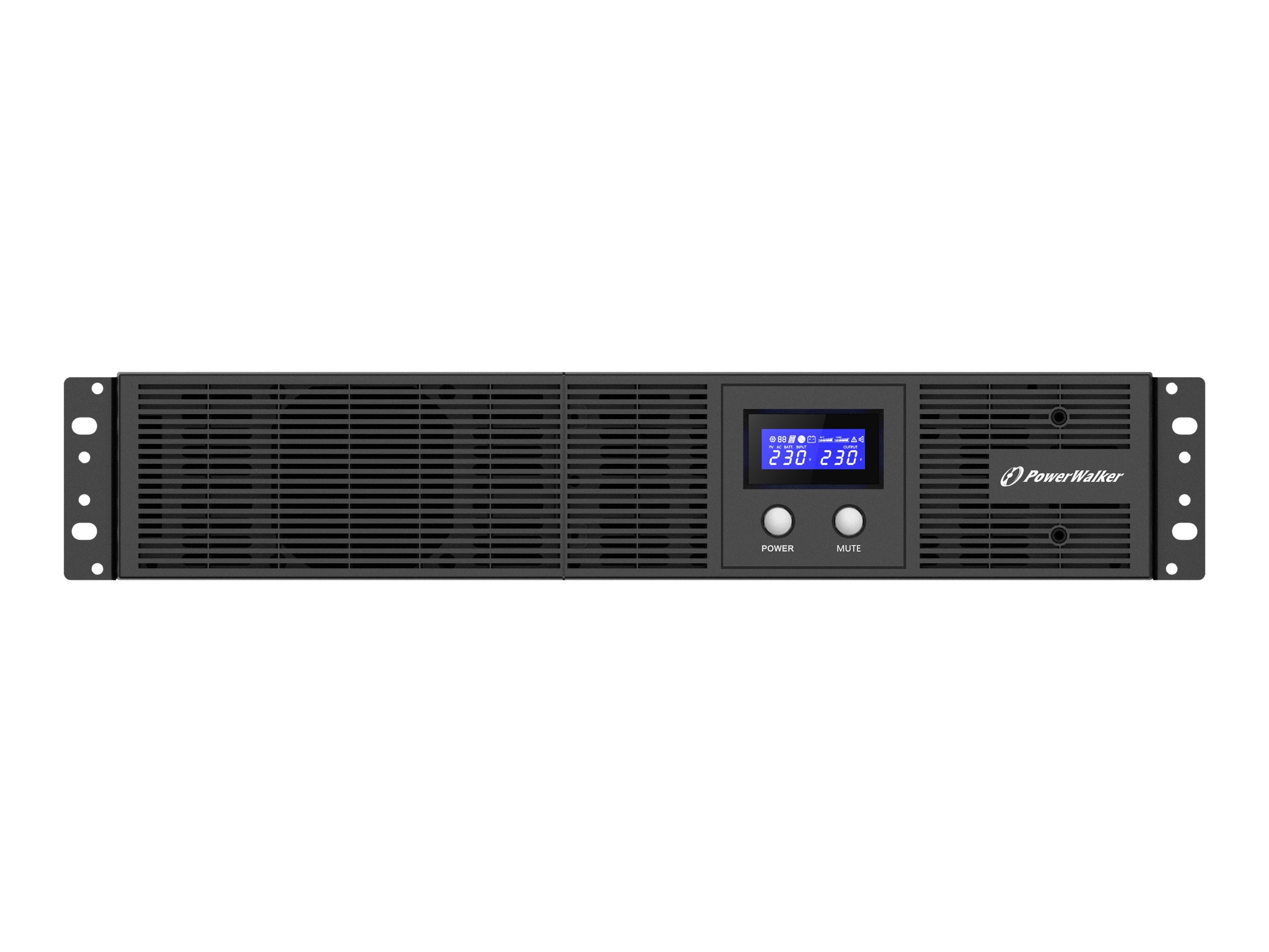 POWERWALKER VI 3000 RLE 3000VA / 1800W Line-Interactive USV 2HE Rack AVR LCD Reine Sinuswelle SNMP Slot