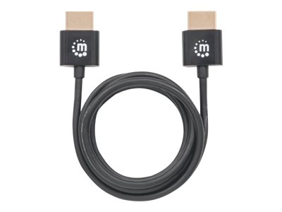 MANHATTAN High Speed HDMI Kabel 1m ultra duenn mit Ethernet-Kanal 4K UHD Aufloesung mit 60Hz 3D-Video