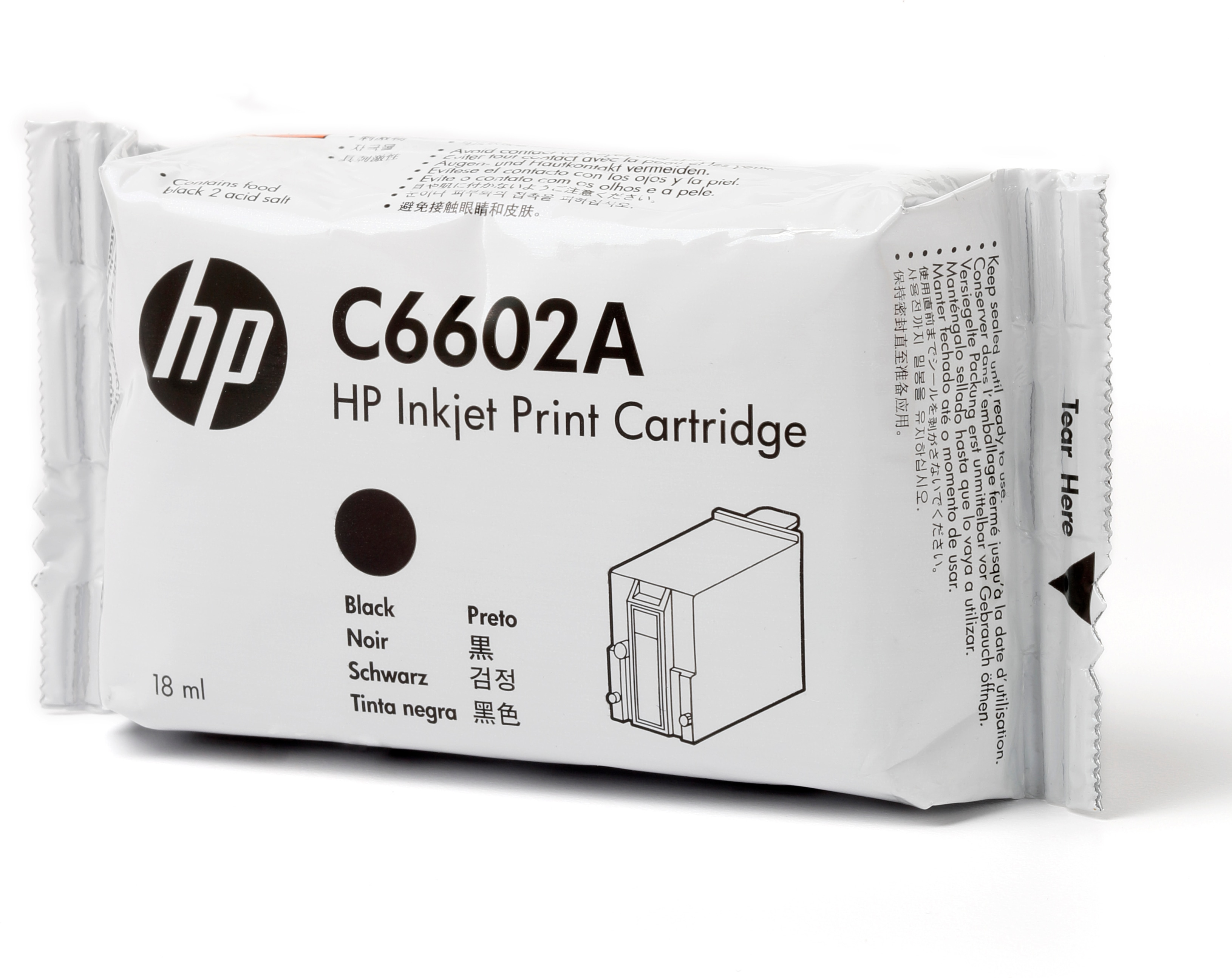 HP original TIJ 1.0 original Ink cartridge C6602A black standard capacity 1-pack