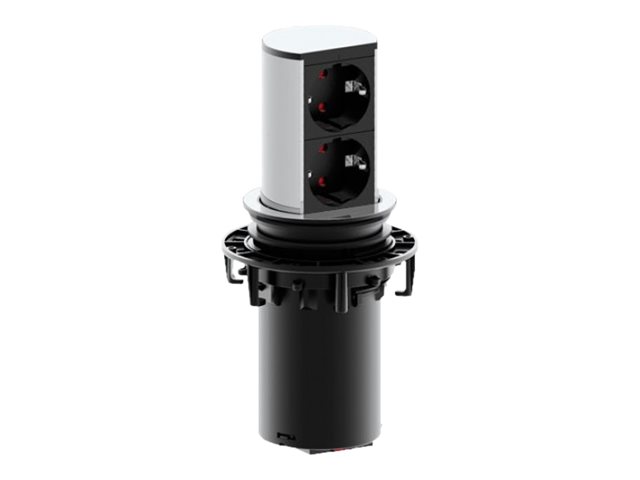 Bachmann ELEVATOR Steckdoseneinheit, 2x Schuko, Edelstahl