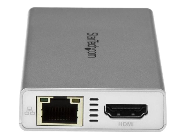 STARTECH.COM USB-C Multiport Adapter for Laptops - Power Delivery - 4K HDMI - GbE - USB 3.0 - Silver and White