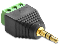 Delock Adapter Klinke Stecker 3,5 mm > Terminalblock 3 Pin Delock Adapter Klinke Stecker 3,5 mm > Terminalblock 3 Pin