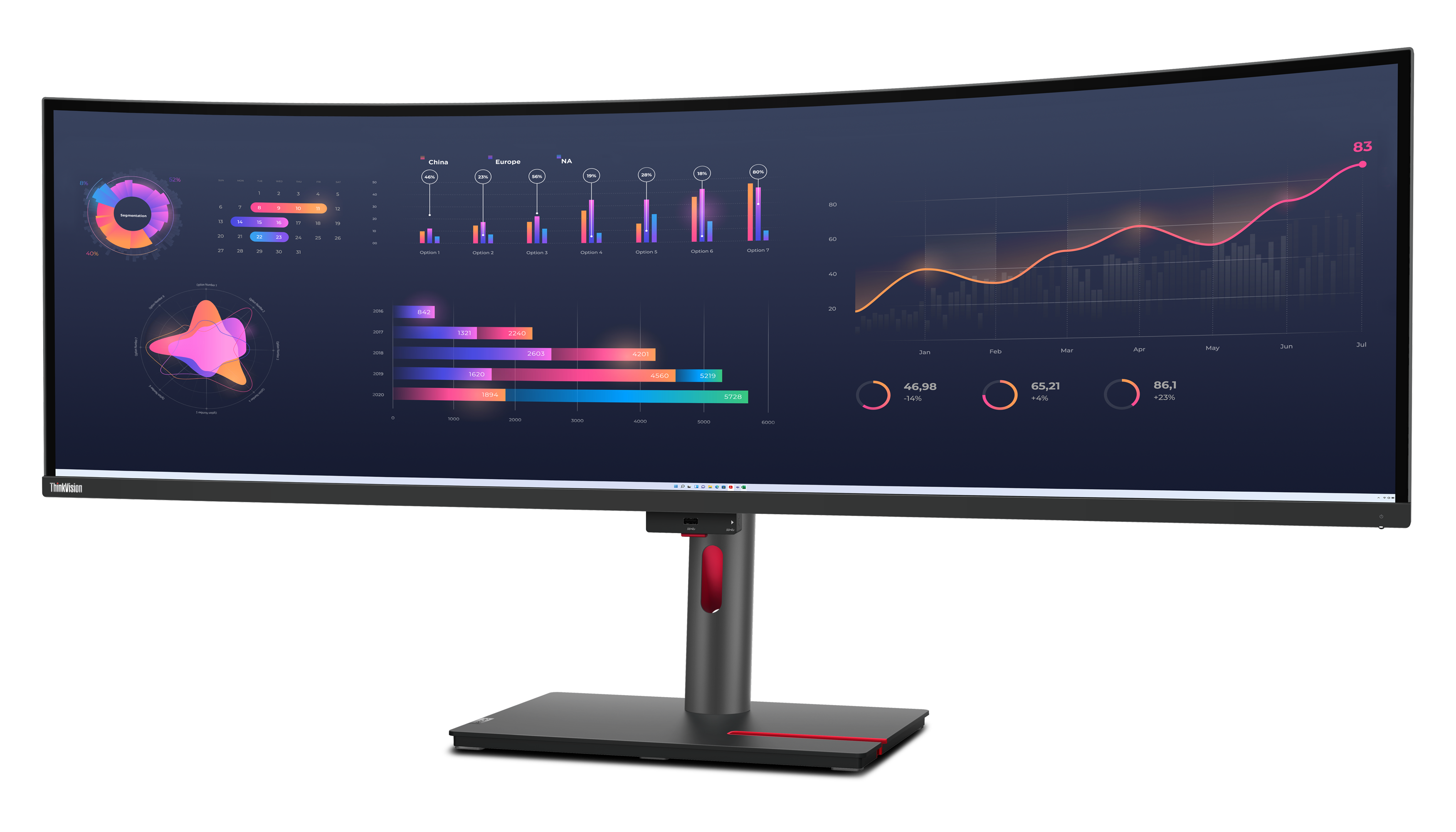 LENOVO ThinkVision P49w30 124,46cm 49Zoll IPS 5120x1440 329 60Hz 350cdm2 4ms 2x HDMI DP 4xUSB 32 G1 USBC 32 G1 USBB 32 G1 TS