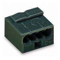 Wago Verbindungsdosenklemme 4polig Micro 0,6-0,8qmm dunkelgrau Wago Verbindungsdosenklemme 4polig Micro 0,6-0,8qmm dunkelgrau