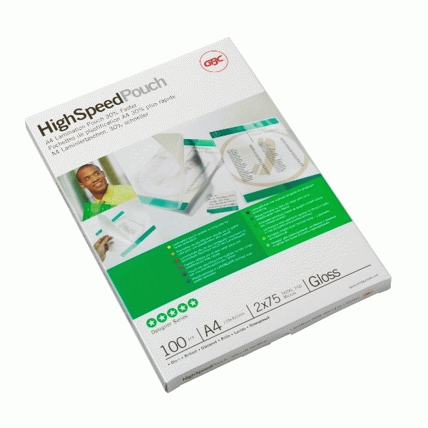 GBC High Speed Laminierfolien glänzend für A4 125 micron, 100 St