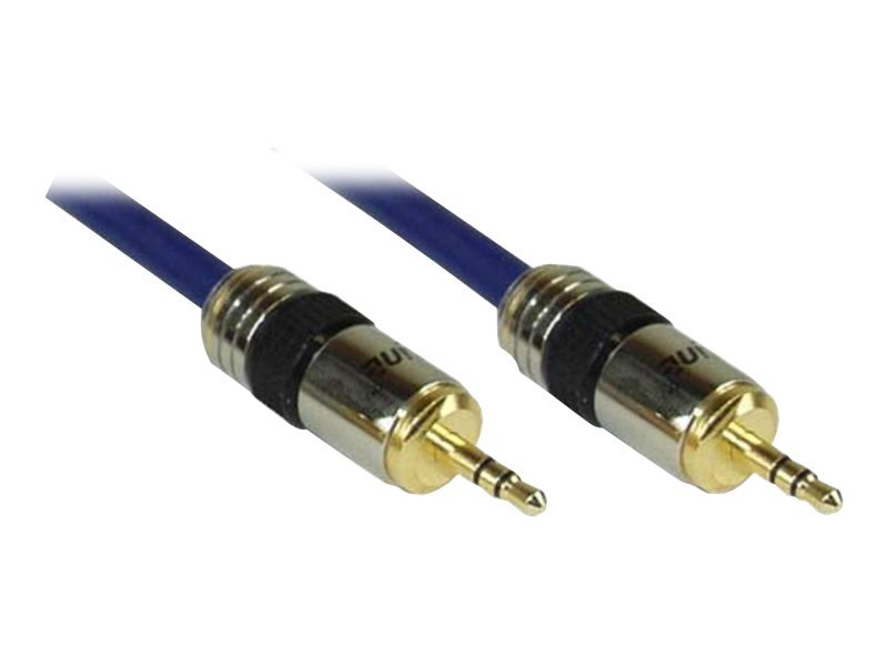INLINE Klinke PREMIUM Audiokabel 10m InLine PREMIUM Qualitaet 3,5mm St/St 10m Stereo vergoldete Kontakte doppelt geschirmt
