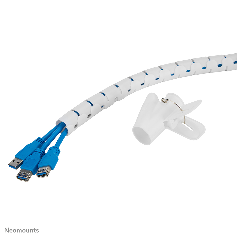 NEOMOUNTS Spiral Cable Wrap 25mm multiple cables white