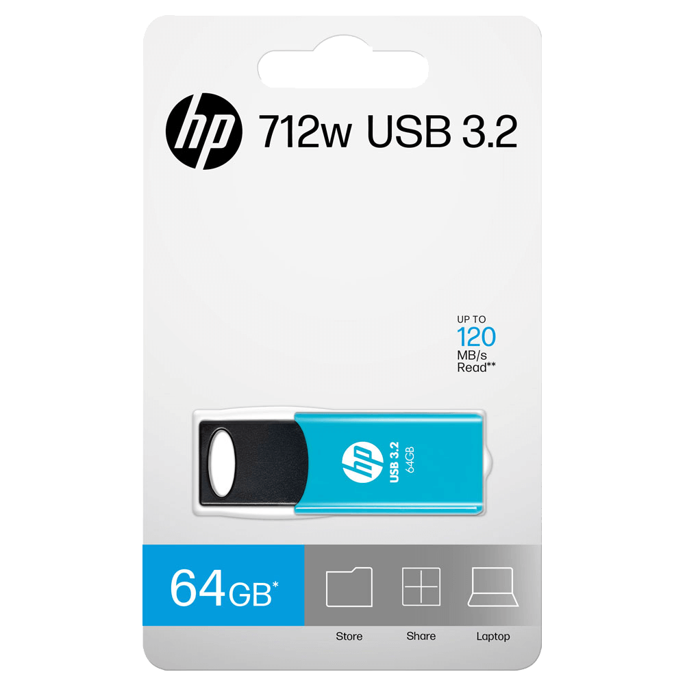 HP 64GB 712w Blue USB 32 Flash Drive