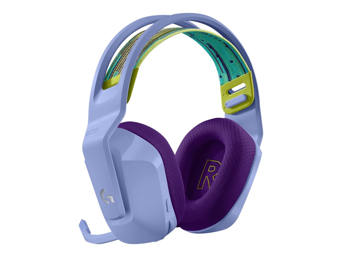 LOGITECH G G733 LIGHTSPEED Wireless RGB Gaming Headset Headset full size 2.4 GHz wireless lilac LOGITECH G G733 LIGHTSPEED Wireless RGB Gaming Headset Headset full size 2.4 GHz wireless lilac