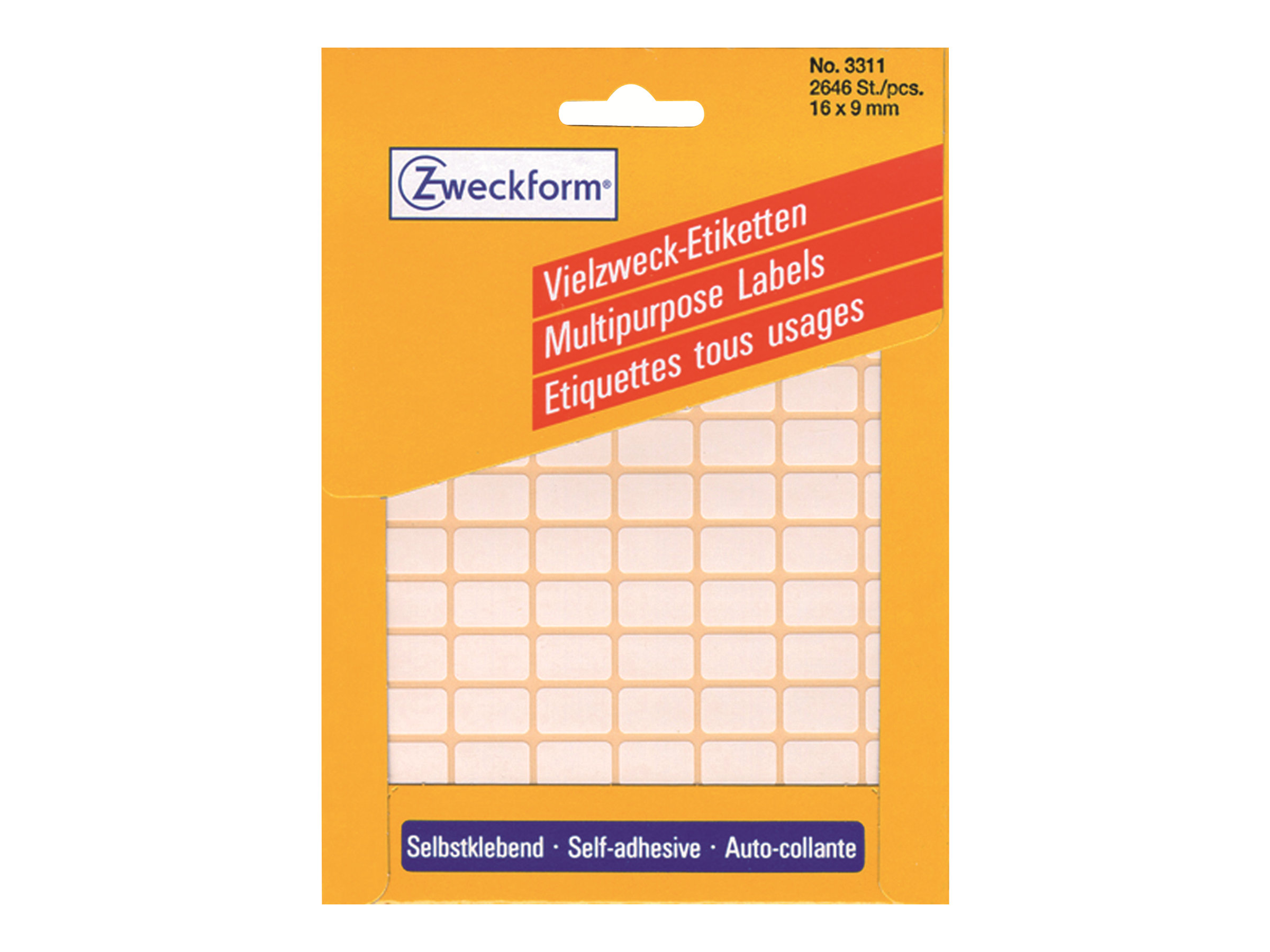 2.646 AVERY Zweckform Etiketten weiss 16,0 x 9,0 mm 2.646 AVERY Zweckform Etiketten weiss 16,0 x 9,0 mm