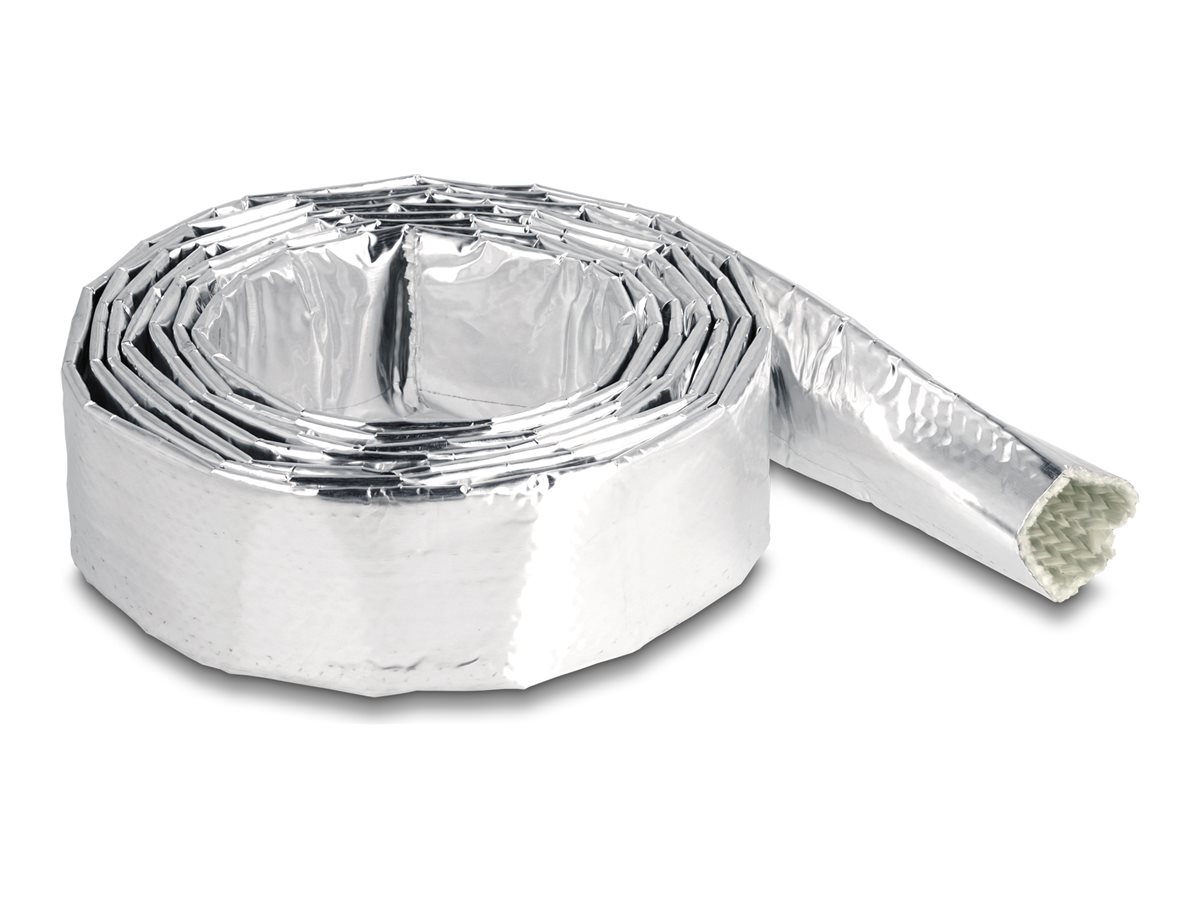 Delock Kabelschlauch aus Glasfasergeflecht und Aluminium 2 m x 20 mm