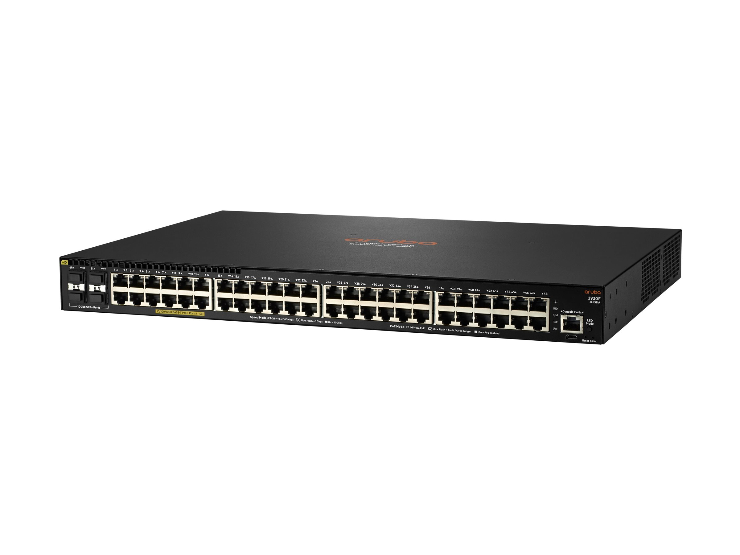 HPE Aruba 2930F 48GPoE+4SFP+740W Swch Europe - English localization