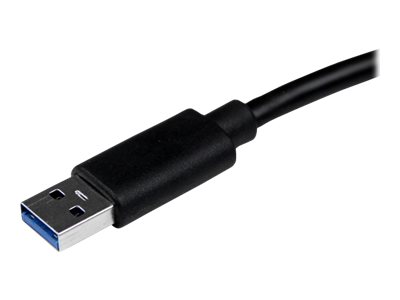 StarTech.com USB 3.0 SuperSpeed auf Gigabit Ethernet Lan Adapter mit USB Port - 10/100/1000 RJ45 NIC Netzwerkadapter - St/Bu - Schwarz - Netzwerkadapter - USB 3.0 - Gigabit Ethernet