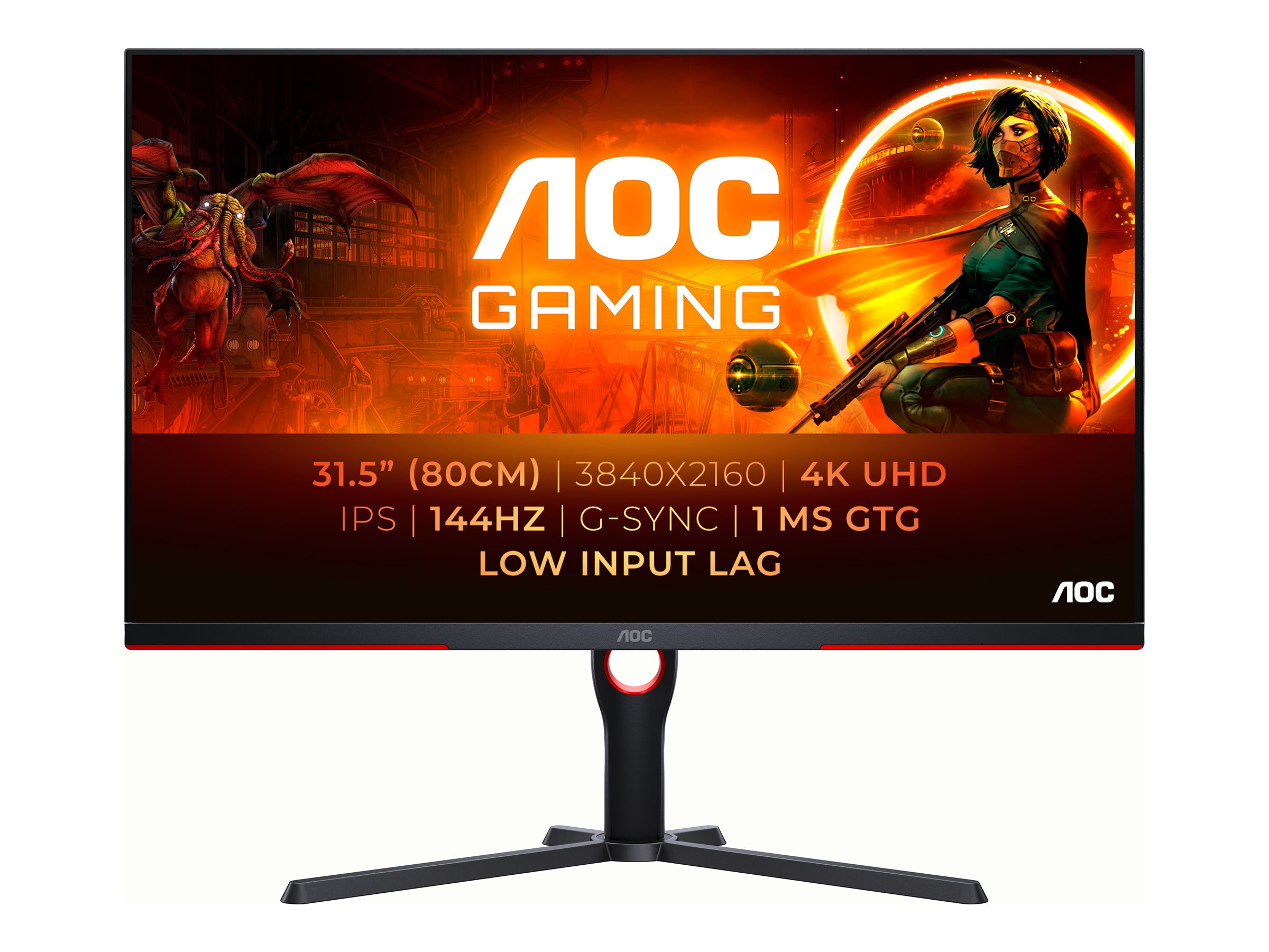 AOC U32G3X 81,28cm 32Zoll 3840x2160 1ms HDMI DP Black/Red (P)