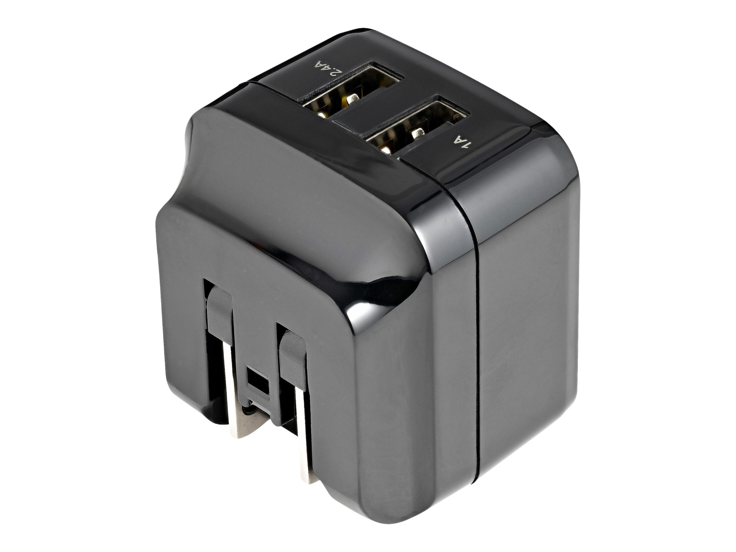 STARTECH.COM Dual-Port USB Wall Charger - International Travel - 17W/3.4A - Black