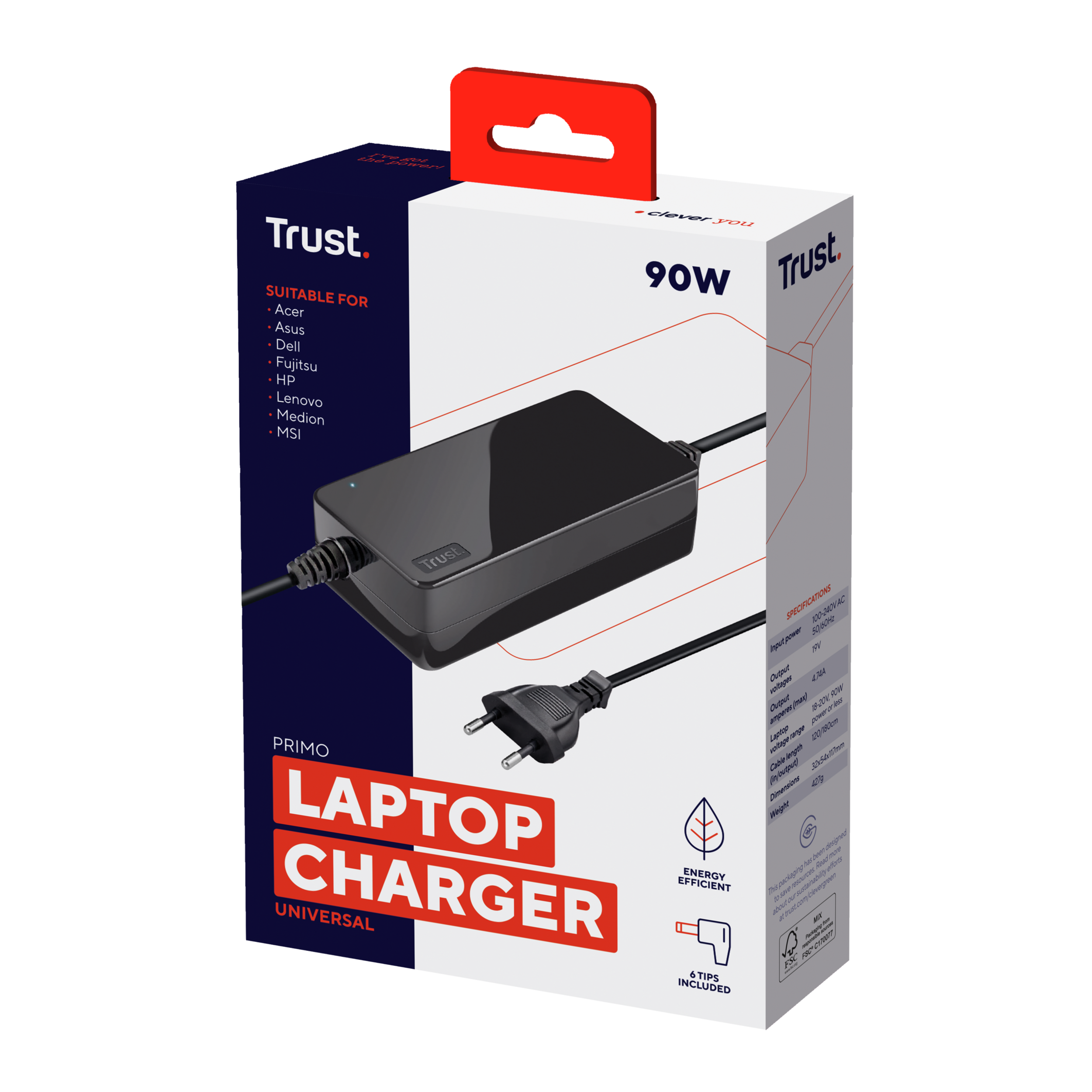 22142 TRUST Primo USB Ladegeraet 19,0 V